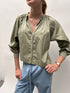 Dutchess gauche blouse light khaki sage